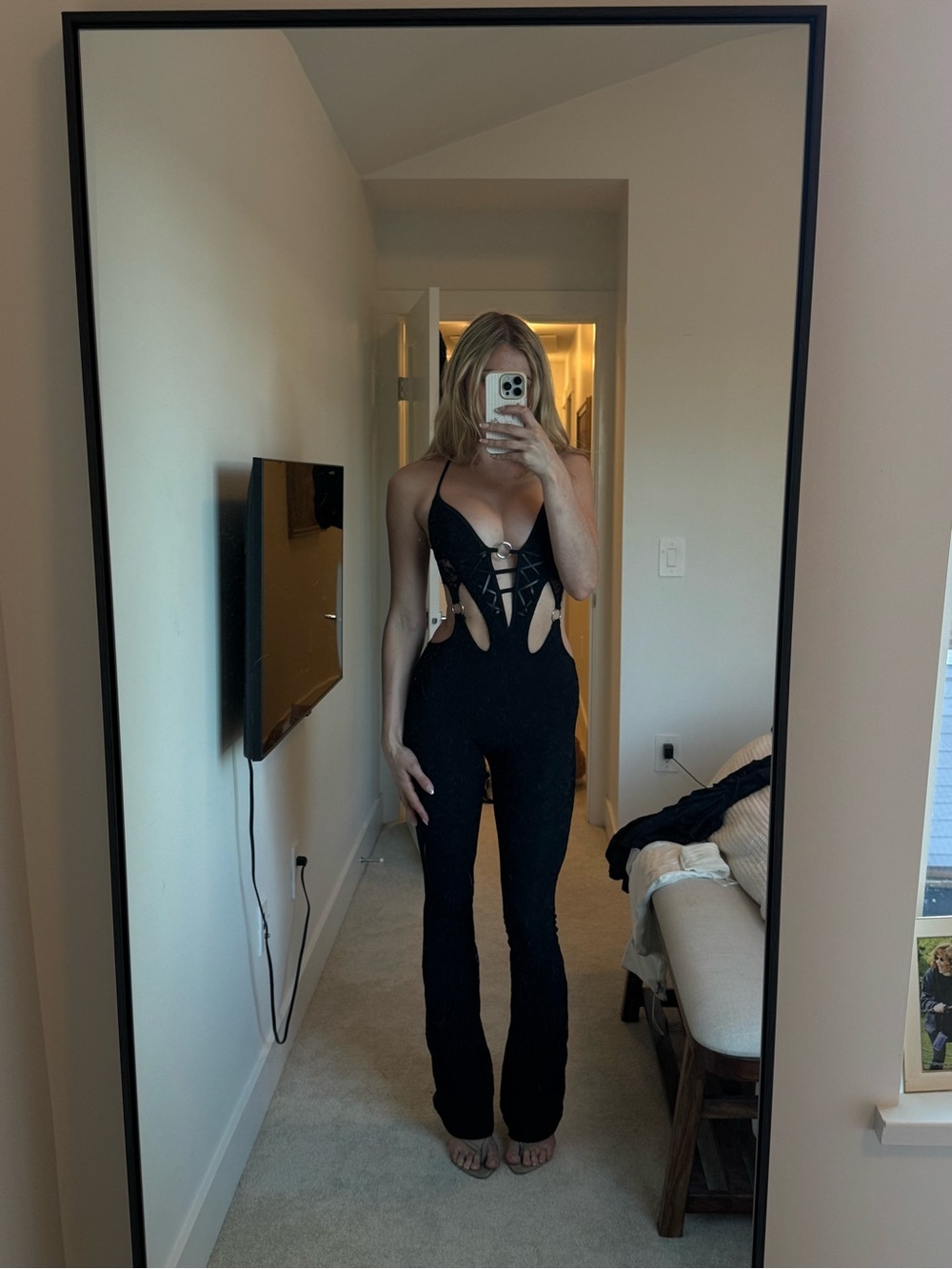 Outcast Black Cutout Halter Jumpsuit